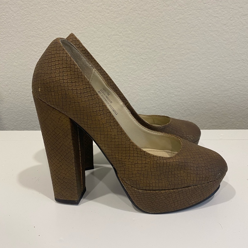 Marco Santi Brown Chunky Heel Maggie